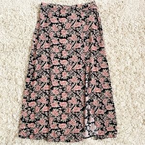 AE Floral Midi Skirt